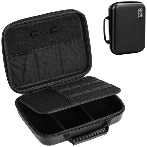 ProCase ガジェットポーチ、防水性のあるEVA材、大容量、3層仕組み MacBook アダプタ・ Magic Mouse 2・ USB Flash Disk・SD収納、スマホ・タブレット充電・ケーブルの小物入れ、PC周辺アクセサリーの整 ail-shops2-10114708 AILショップ パッケージ画像