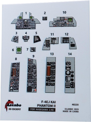ランボモデルズ 1/48 F-4EJ改 ファントムII 内装3Dデカール (ハセガワ用) プラモデ...