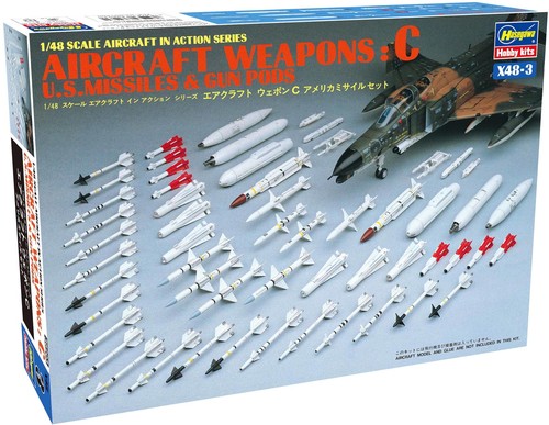 ハセガワ 1/48 エアクラフトウェポンC アメリカミサイルセット プラモデル X48-3