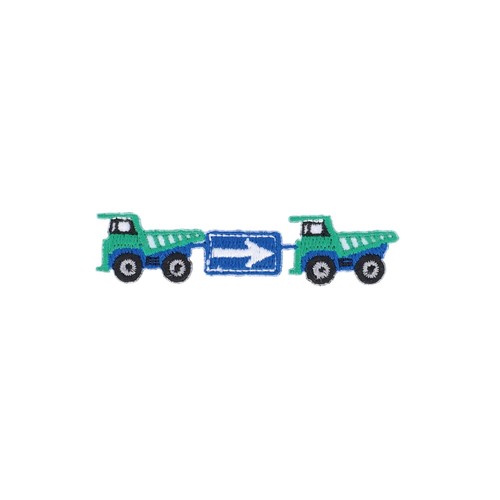 清原(KIYOHARA) お気に入り アイロン接着 連続ワッペン ダンプカー W67mm×H15mm MOW870