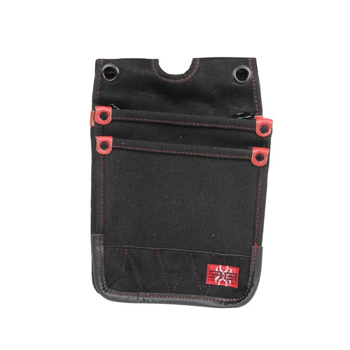 用途:水平器、ミニカッター、マーカーなどの道具、工具の収納 特徴1:スパイダーシリーズとしてデザインを統一できる 特徴2:ヨレやすい開口部をワイヤーで補強 サイズ(約):幅20×高さ29.5×奥行7cm 材質:帆布