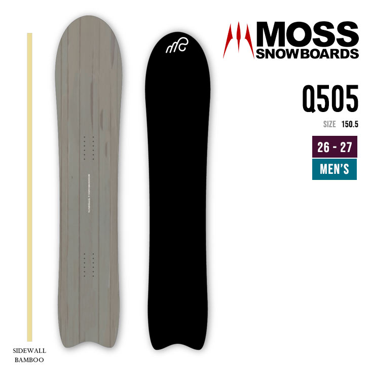 MOSS モス 26-27 Q 505 スノーボード モデルの特徴MOSS の26-27シーズンに展開される Q 505 は、全長150.5cm のスノーボードです。150.5cm という長さは、短すぎず長すぎない領域に位置し、動きの切り替えを意識しやすい点が特徴です。テンポよくラインをつなげたい場面でも扱いやすく、滑走中のバランスを整えやすいサイズ感となっています。対象ユーザー雪面の変化に合わせて動きをまとめたいユーザーに適した長さです。150.5cm は、軽快な操作を求めつつも流れを乱したくない場面で扱いやすく、自分のリズムで滑りたいライダーに向いています。ターンのつながりを確かめながら滑りたい人にフィットする一本です。選びどころ150.5cm ならではの取り回しのしやすさは、斜面の状況に応じてテンポを整えたいときに活きるポイントです。幅広いコンディションで一定の安定感を保ちながらラインを描きたいユーザーにとって、過不足のない長さが魅力となるモデルです。 ※社会情勢によっては納期が遅れる可能性がございます。 JANコード: 2090000011647サイズ: 150.5年式: 26-27 ＊商品ページの画像はメーカー画像を使用しております、余儀なく仕様の変更、多少のカラー変更がある場合がございます、あらかじめご了承下さい。 商品コード: 260072メーカー希望小売価格はメーカーカタログに基づいて掲載していますレビュー特典の詳細内容はこちらをご覧ください。MOSS モス 26-27 Q 505 スノーボード モデルの特徴MOSS の26-27シーズンに展開される Q 505 は、全長150.5cm のスノーボードです。150.5cm という長さは、短すぎず長すぎない領域に位置し、動きの切り替えを意識しやすい点が特徴です。テンポよくラインをつなげたい場面でも扱いやすく、滑走中のバランスを整えやすいサイズ感となっています。対象ユーザー雪面の変化に合わせて動きをまとめたいユーザーに適した長さです。150.5cm は、軽快な操作を求めつつも流れを乱したくない場面で扱いやすく、自分のリズムで滑りたいライダーに向いています。ターンのつながりを確かめながら滑りたい人にフィットする一本です。選びどころ150.5cm ならではの取り回しのしやすさは、斜面の状況に応じてテンポを整えたいときに活きるポイントです。幅広いコンディションで一定の安定感を保ちながらラインを描きたいユーザーにとって、過不足のない長さが魅力となるモデルです。 ※社会情勢によっては納期が遅れる可能性がございます。 JANコード: 2090000011647サイズ: 150.5年式: 26-27 ＊商品ページの画像はメーカー画像を使用しております、余儀なく仕様の変更、多少のカラー変更がある場合がございます、あらかじめご了承下さい。 商品コード: 260072メーカー希望小売価格はメーカーカタログに基づいて掲載していますレビュー特典の詳細内容はこちらをご覧ください。