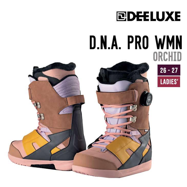メーカー希望小売価格はメーカーカタログに基づいて掲載していますレビュー特典の詳細内容はこちらをご覧ください。DEELUXE ディーラックス 26-27 D.N.A. PRO WMN スノーボード ブーツ ユニセックス 2026-2027※新型コロナウイルスの影響や社会情勢によっては納期が遅れる可能性がございます。＊商品ページの画像はメーカー画像を使用しております、余儀なく仕様の変更、多少のカラー変更がある場合がございます、あらかじめご了承下さい。