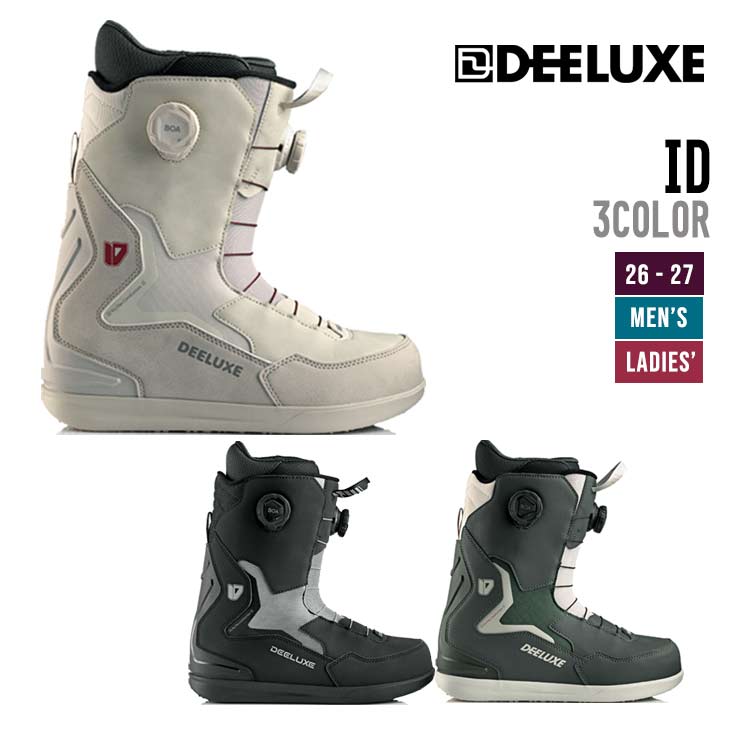 メーカー希望小売価格はメーカーカタログに基づいて掲載していますレビュー特典の詳細内容はこちらをご覧ください。DEELUXE ディーラックス 26-27 ID スノーボード ブーツ ユニセックス 2026-2027※新型コロナウイルスの影響や社会情勢によっては納期が遅れる可能性がございます。＊商品ページの画像はメーカー画像を使用しております、余儀なく仕様の変更、多少のカラー変更がある場合がございます、あらかじめご了承下さい。