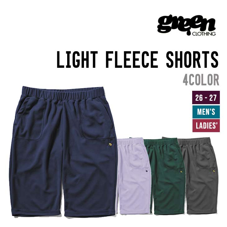 GREEN CLOTHING グリーンクロージング 26-27 LIGHT FLEECE SHORTS スノーボード インナー...