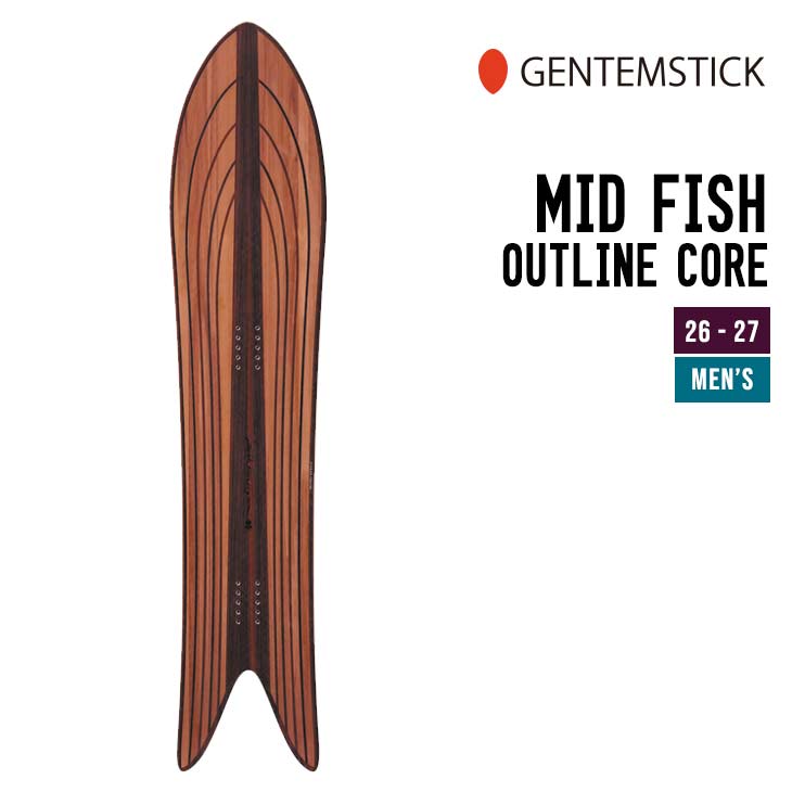 Iron - GENTEMSTICK ゲンテンスティック 26-27 MID FISH OUTLINE CORE ミッドフィッシュ アウトラインコア 2026-2027 スノーボード メンズ