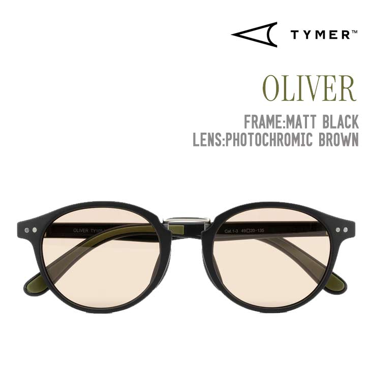 Rakuten - TYMER タイマー OLIVER サングラス Matt Black Photochromic Brown TY105-MBK-PBR