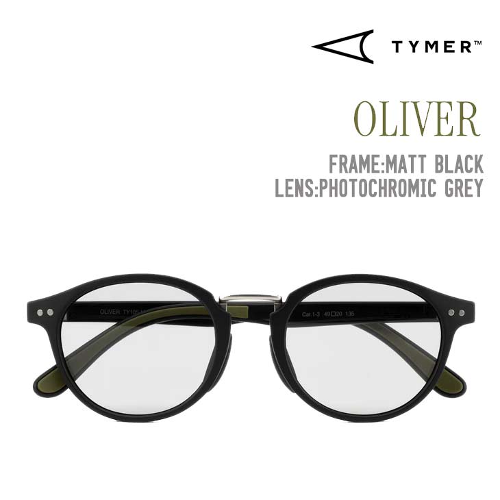 Rakuten - TYMER タイマー OLIVER サングラス Matt Black Photochromic Grey TY105-MBK-PGY