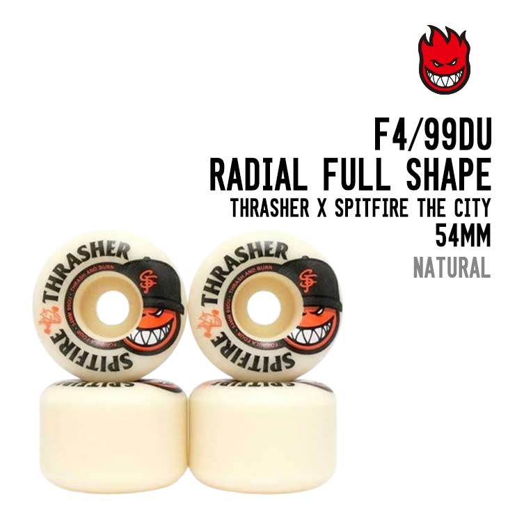 SPITFIRE スピットファイアー F4-99DU RADIAL FULL SHAPE THRASHER X SPITFIRE THE CITY ウィール スケボー