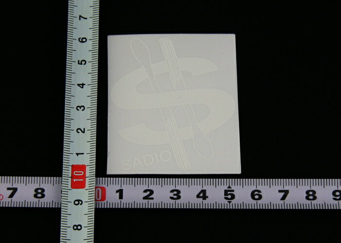 SADIO サディオ ステッカー STICKER #9 (H60mm x W50mm)：WHITE 【メール便対応可】