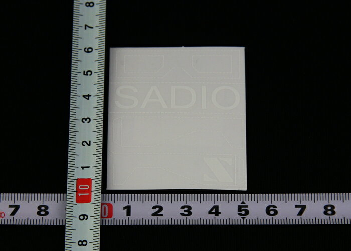 SADIO サディオ ステッカー STICKER #10 (H60mm x W50mm)：WHITE 【メール便対応可】