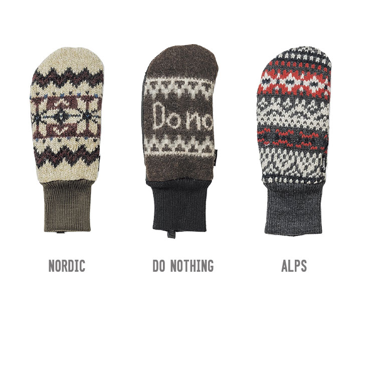 【SALE】GREEN CLOTHING グリーンクロージング 22-23 KNIT MITT ニットミット スノ...