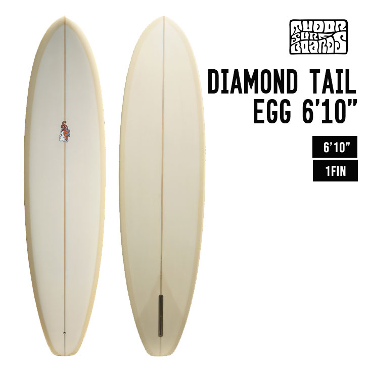 TUDOR SURFBOARDS チューダー サーフボード DIAMOND TAIL EGG 6'10 ダイアモンドテール サーフボード 希少ボード