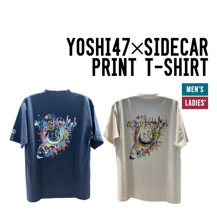 Rakuten - other YOSHI47×SIDECAR PRINT T-SHIRT プリント T シャツ 限定品 アーティスト コラボ商品 半袖 ユニセックス