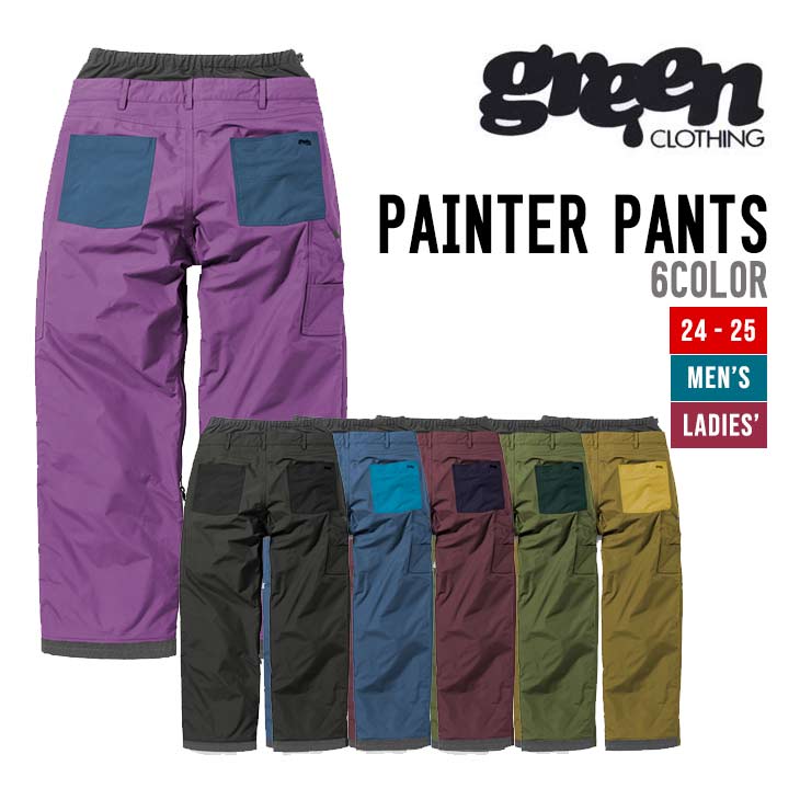 GREEN CLOTHING O[N[WO 24-25 PAINTER PANTS yC^[ pc \  2024-2025 Xm[{[h EFA