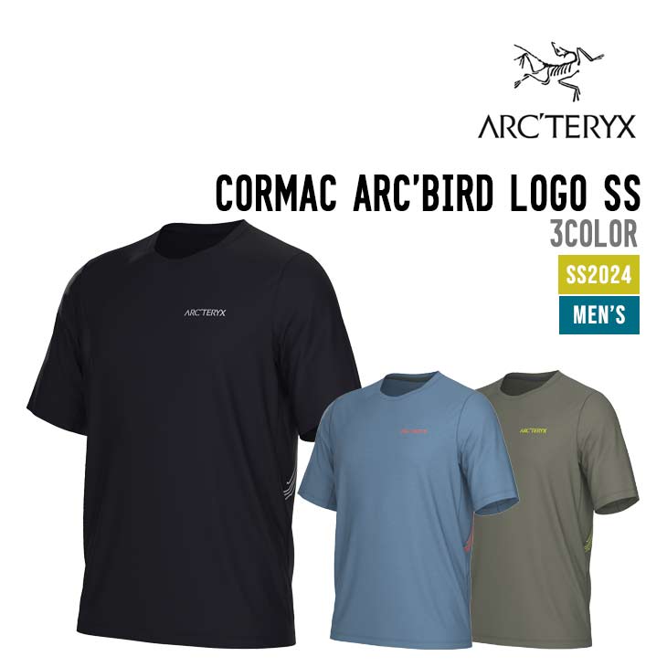 ARC'TERYX アークテリクス CORMAC ARC'BIRD LOGO SS M コーマック アークバード ロゴ ショートスリーブ メンズ SS2024 半袖 クルーネック ロゴティー メンズ