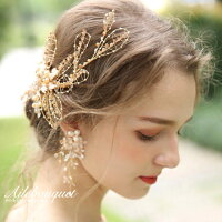 小枝カチューシャ小枝アクセサリー小枝ヘッドピースウェディングヘッドドレスカチュームシルバーゴールド結婚式