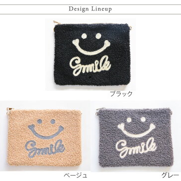 2way クラッチバッグ スマイル smile ショルダーチェーン付き （3種類） 内ポケット 外ポケット スマイリーフェイス ハワイアン ハワイ