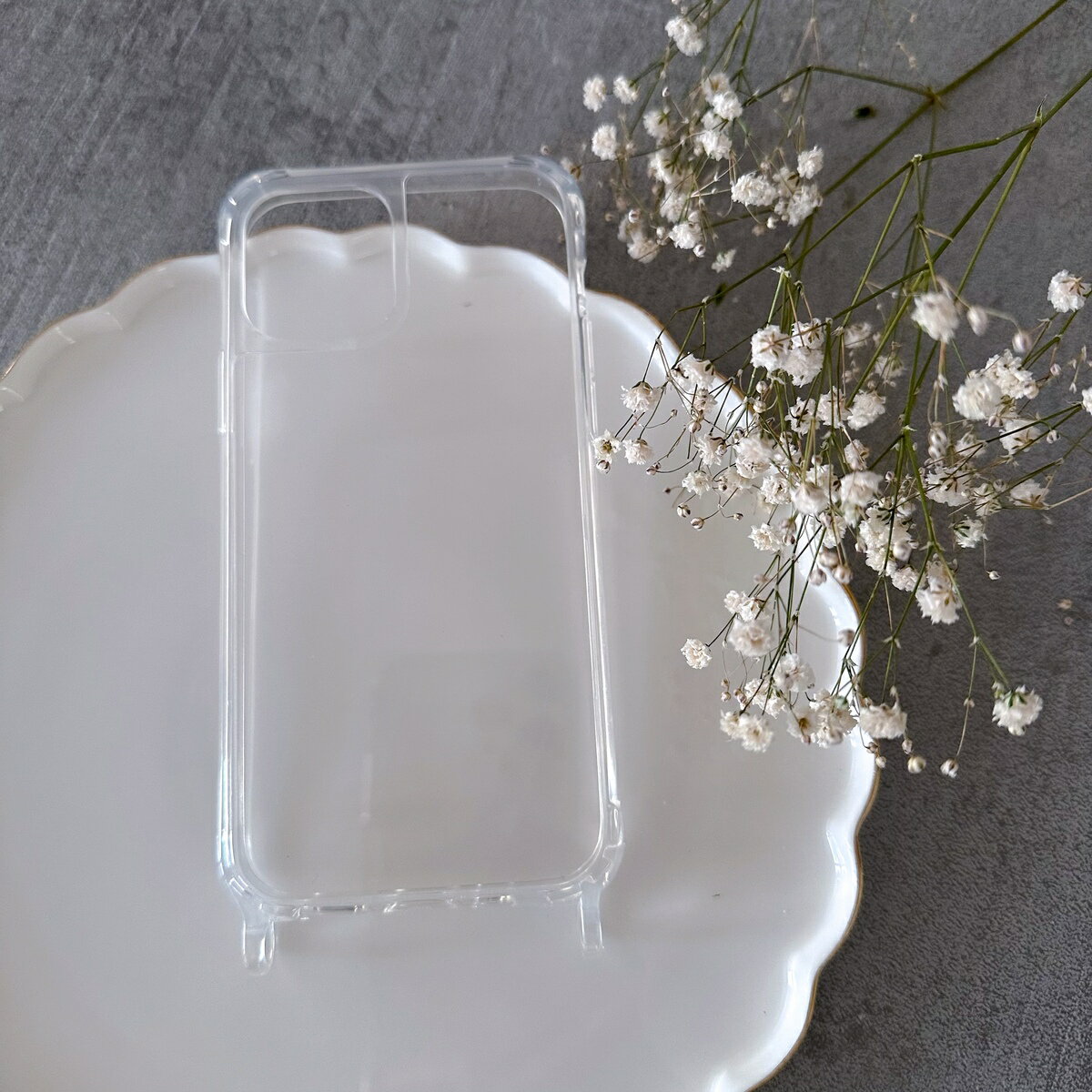 【iPhone16シリーズ入荷】iphoneクリアケース　ショルダーホルダー付き ストラップホール　iphone16 iphone全機種