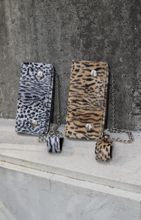 レオパードウォレット *チェーン付き（BROWN）レディース レオパード カジュアル ウォレットチェーン 財布