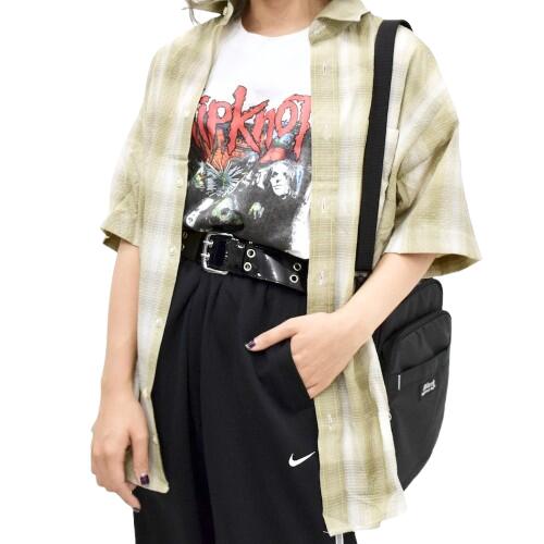 Rakuten - Shadow Check Big Box Shirts (beige)　レディース　トップス　シャツ　ビッグサイズ　大き目　チェック　タータンチェック　ベージュ　BEIGE　おしゃれ　カジュアル　重ね着　合わせやすい　キレカジ　セレカジ　ADG　エーディージー　A.D.G　送料無料