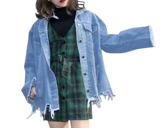サイズ 総丈 肩幅 袖丈 バスト FREE 73cm 47cm 54cm 104cm (COLOR)1color ・LIGHT BLUE DENIM (CONDITION RANK) SS:新品アイテム (DETAIL) ・デニム ・襟/袖口/裾はカットオフデザイン ・フロントボタン ・ポケット有り ・素材:100%COTTON
