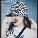 Zebra Bucket Hatレディース　ハット　帽子　バケハ　ブラック　黒　ゼブラ柄　流行　小物　女性　洋服　ファッション　カジュアル　おしゃれ　お洒落　アパレル　A.D.Gエーディージー　送料無料