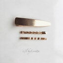 Metal clip pin set 1 アクセサリー ヘアアクセサリー ヘアクリップ ヘアピン barrette バレット 髪留め GOLD ゴールド 金 セ...