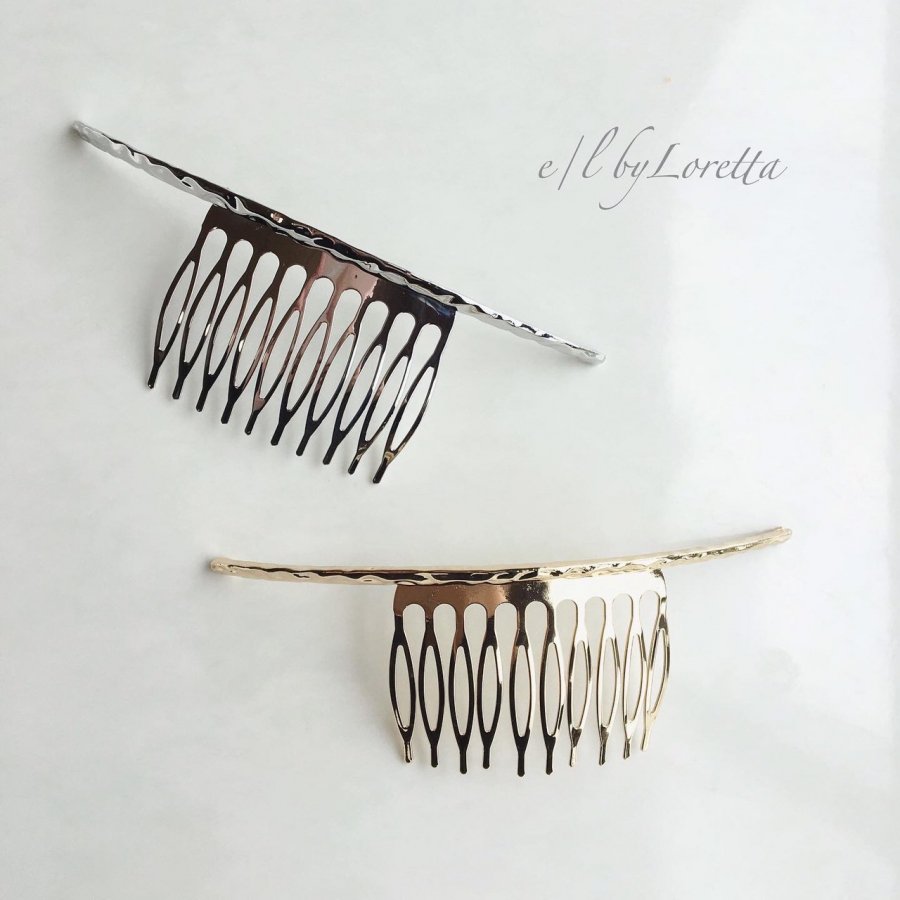 Metal hair comb@ANZT[@wAANZT[@R[@߁@GOLD@S[h@@SILVER@Vo[@@傫߁@IV@@킢@l킢@y@@t@bV@GoCb^@E/L byLoretta@E/L