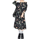 RETRO FLOWER OFF-SHOULDER ONEPIECE 女性 レディース ワンピース オフショルダー 花柄 フラワー 総柄 春 夏 秋 シンプル カジュアル 大人かわいい クラシカル レトロ ガーリー フェミニン モード ナチュラル 韓国 原宿 エーディージー A.D.G 送料無料(4)