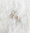 ハートピアス 14kgf CZ Heart pierce/earring　ハート　アクセサリー　ピアス　イヤリング　GOLD　ゴールド　金　WHITE　ホワイト　白　レディース　女性　大人可愛い　かわいい　フェミニン　上品　お洒落　おしゃれ　カジュアル　エルバイロレッタ　E/L byLoretta　E/L