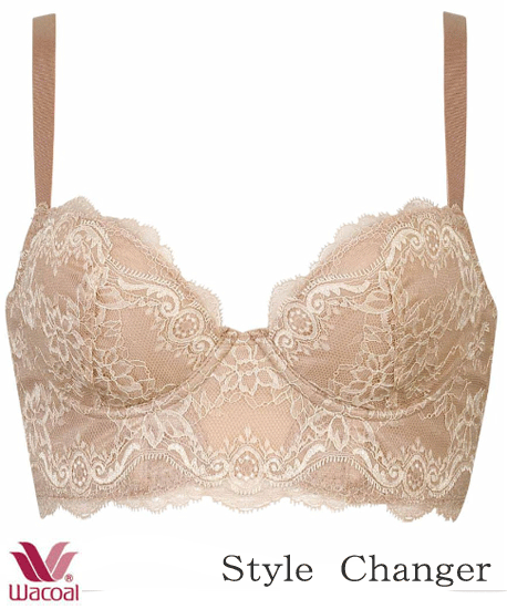 ワコール高補整ミドリフ丈ブラ3／4...