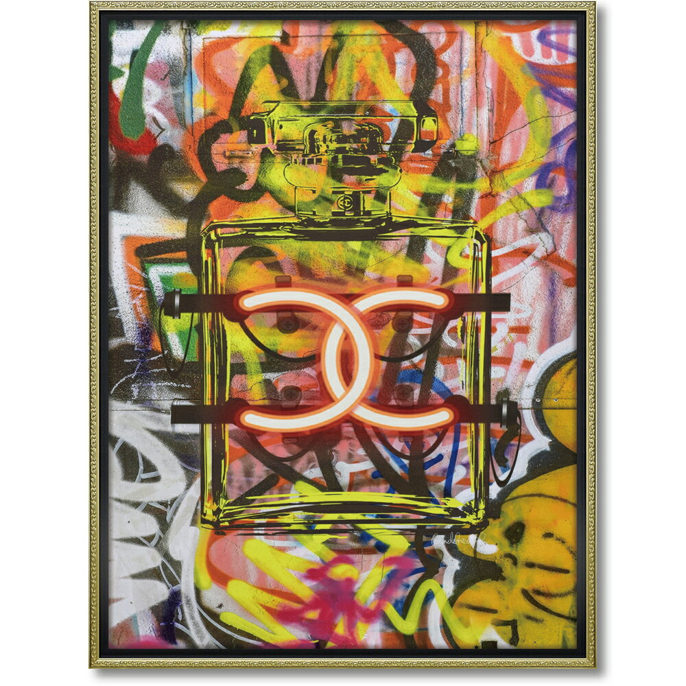 オマージュ キャンバスアート 「グラフィティ　パフューム1(L)」BC-180154996953284337/ シャネル CHANEL アート 絵画 かわいい おしゃれ 人気 アートパネル アートポスター ブランド アートパネル ブランド　キャンパスアート