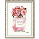 オマージュ キャンバスアート 「パフュームピンクブーケ(SS)」BC-058034996953295319/ シャネル ココ CHANEL COCO アート 絵画 かわいい おしゃれ 人気 アートパネル アートポスター ブランド アートパネル ブランド