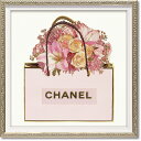 オマージュ キャンバスアート 「バッグアンドピンクブーケ(SS)」BC-058094996953295371/ シャネル CHANEL アート ティファニーブルー 絵画 かわいい おしゃれ 人気 アートパネル アートポスター ブランド アートパネル ブランド