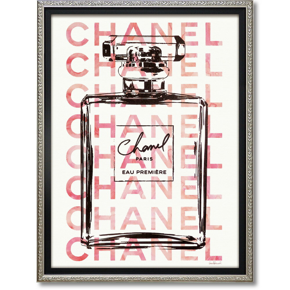 ヨーロピアンパフューム オマージュ キャンバスアート ピンクパフューム（Sサイズ）BC-07068 /　CHANEL 香水 オードゥトワレット シャネル アート 絵画 おしゃれ 人気 壁掛け アートポスター アートパネル ブランド 4996953290055