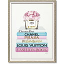 オマージュ キャンバスアート ブックスタックローズベース(Sサイズ)BC-07078 / シャネル CHANEL SANITLAURENT ヴィトン VUITTON プラダ PRADA アート 絵画 おしゃれ 人気 壁掛け アートポスター アートパネル ブランド 4996953291243 キャンパスアート