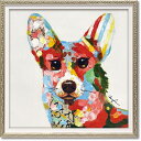 オイルペイントアートハンサム　OP-070564996953292646/ コーギー オイルペイント　ハンドペイント　アート モダン　絵画 犬 人気　かわいい　小型犬　ユーパワー