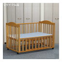 【中古ベビーベッド】【限定3台】 ハート&ハート マット付き中型(120) 添い寝ベッド(さく) ナチュラル 【 ベビー用品 】