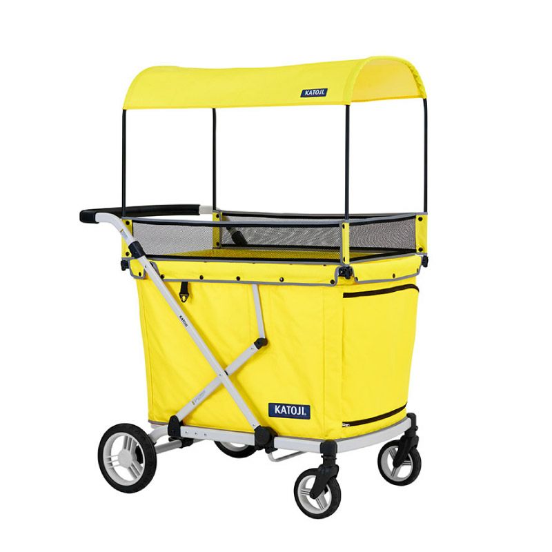 【6人立ち乗りベビーカー】おサンポカー カトージ おさんぽワゴンカー 可動式幌付き 折りたたみ可能 メッシュガード付き ブレーキ付き ノーパンクタイヤ【生後6ヶ...