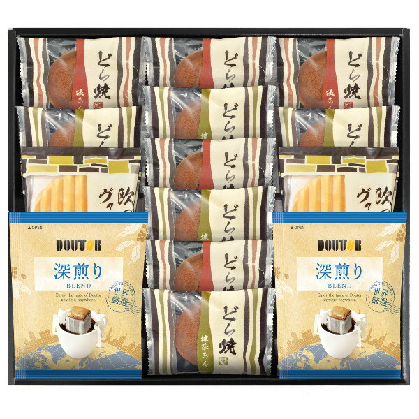 【送料無料】日本の和菓子 ドトールコーヒー＆どら焼き詰合せ【出産内祝 内祝い 御祝 お祝い】【御中元 お中元 夏ギフト 初節句内祝 入学内祝い お返し 返礼 結婚内祝い 新築内祝い 七五三 ギフトセット】