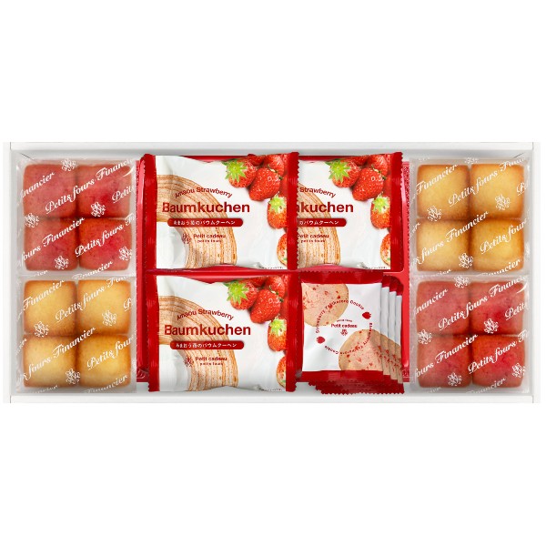 【送料無料】あまおう苺バームクーヘン&プチフィナンシェ ギフトボックス【内祝いギフト 内祝い 出産内祝】【バウムクーヘン スイーツ スイーツセット 人気 結婚内...