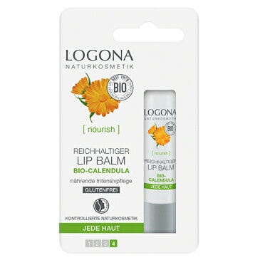 【クーポン利用で10％OFF】ロゴナ リップクリーム　キャレンデュラ　4.5g　LOGONA リップケア