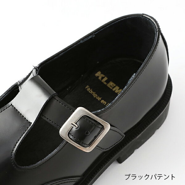 クレマンKLEMANT字ストラップDAISY/ブラックブラックパテントレザーシューズ/靴牛革革靴ワークシューズフランスレディース【交換対応】
