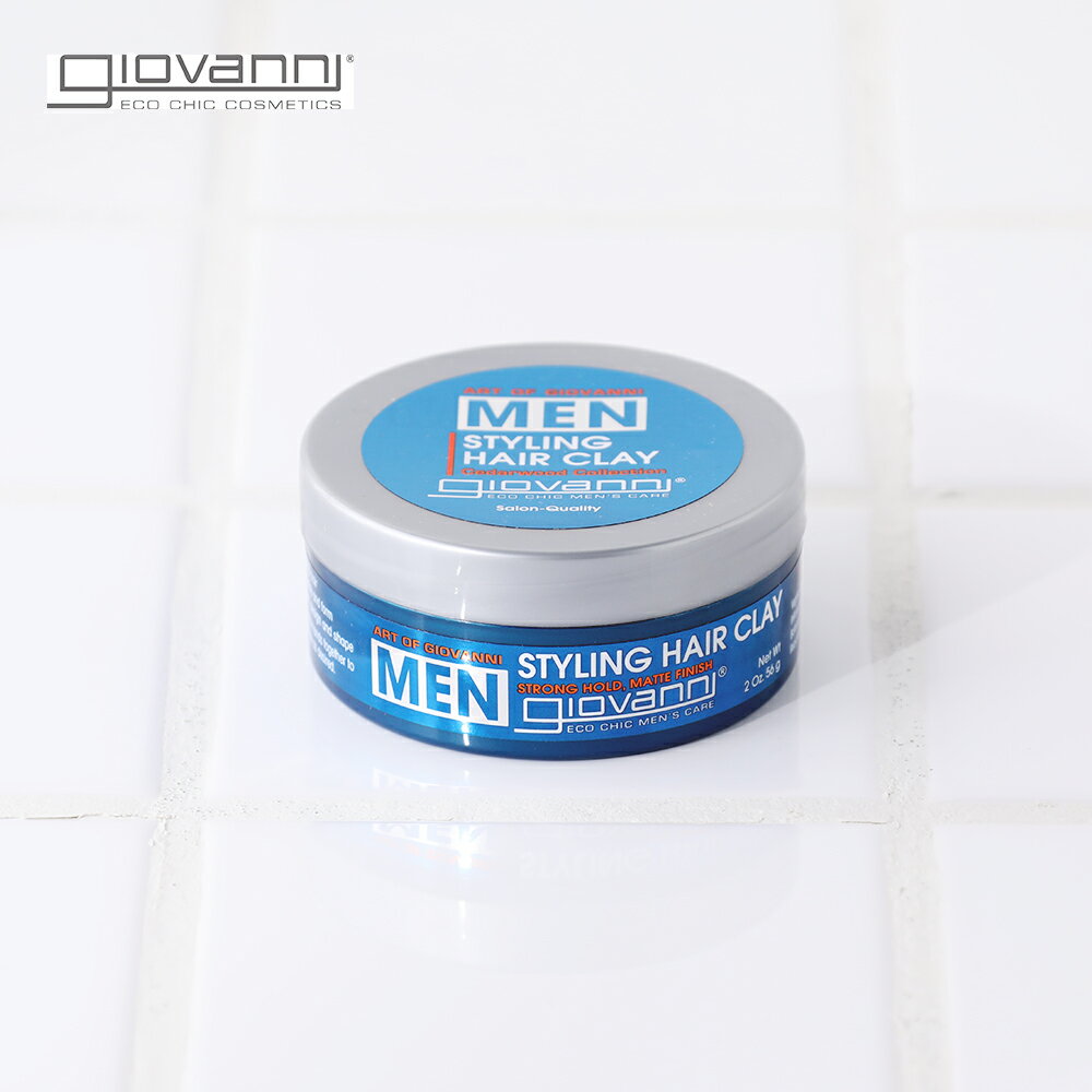 【最大15%OFFクーポン】ジョヴァンニ (giovanni) メンズ ヘアスタイリングクレイ 56g | ジョバンニ スタイリング ホールド 髪 ワックス ヘアーワックス ヘアワックス クレイ メンズヘアワックス プロ仕様 男性用 清潔感 身だしなみ