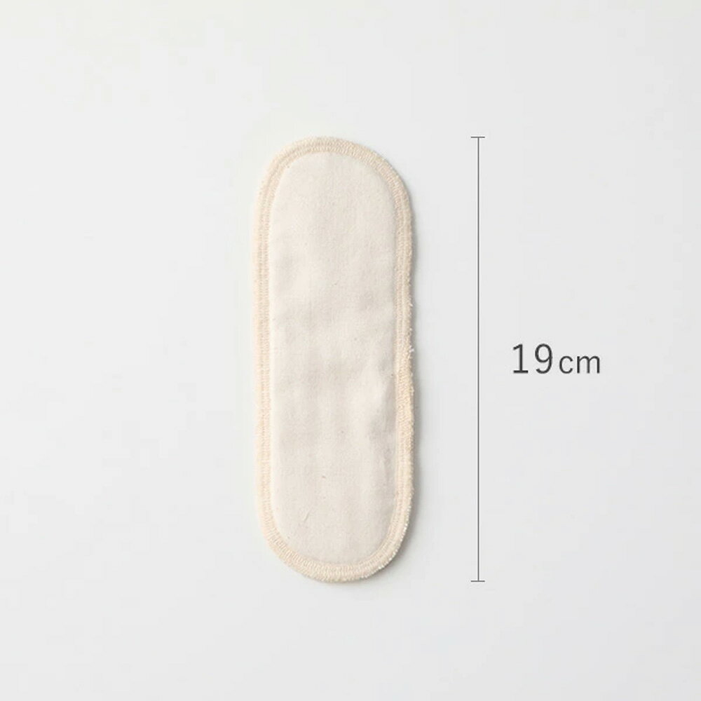 【9/5限定！最大100%pt還元】MADE IN EARTH.（メイド・イン・アース）布ナプキン用パッド 2枚セット きなり 茶 メイドインアース 布ナプ ライナー パッド オーガニック オーガニックコットン 取り換え 交換パッド 交換用 19cm サニタリー パット aimere-10024111 サンテラボ サンプル画像2