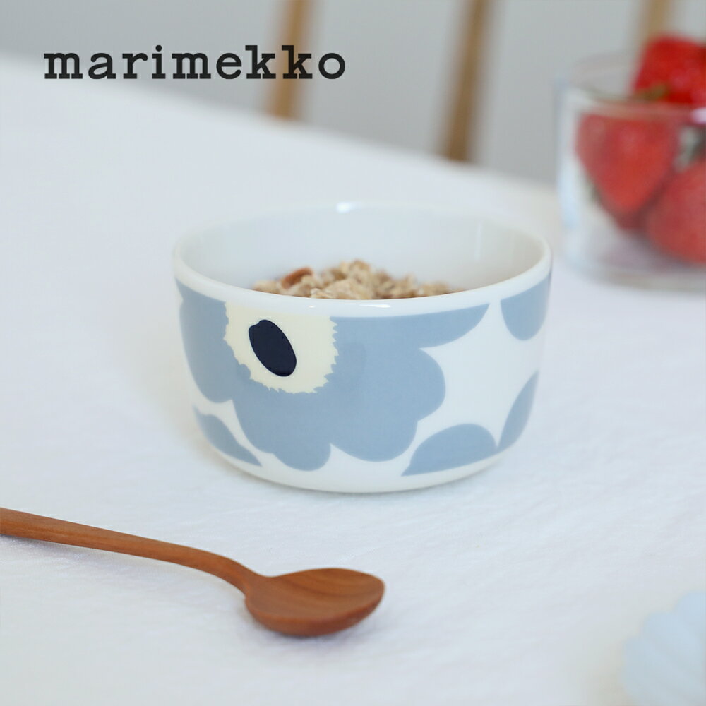 marimekko / マリメッコ Unikko(ウニッコ) ボウル カラー33 ライトブルー 皿 ボール 深皿 スープボール 花柄 ギフト 2024SS