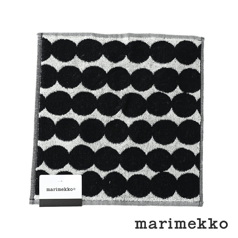 マリメッコ 【5/25限定！抽選で最大100%ポイントバック】【正規品】マリメッコ marimekko ミニタオル MINI TOWEL 30X30 RASYMATTO ホワイト×ブラック(99) ハンドタオル ハンカチ ミニタオル 水玉 ドット 母の日 ギフト プレゼント