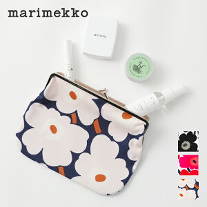 【正規品】マリメッコ marimekko がま口ポーチ (大) PUOLIKAS KUKKARO 大きめ ウニッコ マンシッカ コスメポーチ メイクポーチ 小物入れ 北欧 ギフト