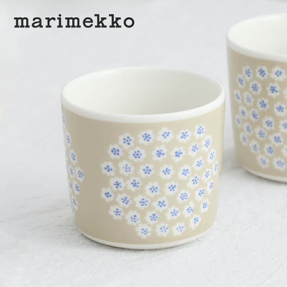【最大15%OFFクーポン】【正規品】【2023秋冬・日本限定】marimekko / マリメッコ Puketti(プケッティ) ラテマグ コーヒーカップ ハンドルなし 単品 1個 ベージュ(81) 花柄 小花 マグカップ ピンク ホワイト 白 ギフト 箱なし プレゼントのサムネイル